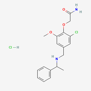 2-[2-Chloro-6-methoxy-4-[(1-phenylethylamino)methyl]phenoxy]acetamide;hydrochloride