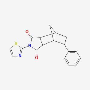 molecular formula C18H16N2O2S B4098482 5-phenyl-2-(1,3-thiazol-2-yl)hexahydro-1H-4,7-methanoisoindole-1,3(2H)-dione 