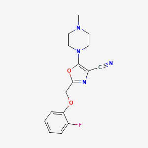 2-[(2-Fluorophenoxy)methyl]-5-(4-methylpiperazin-1-yl)-1,3-oxazole-4-carbonitrile