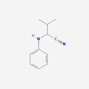 molecular formula C11H14N2 B040985 2-苯胺基-3-甲基丁腈 CAS No. 117874-96-1