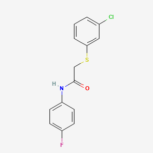 2-[(3-chlorophenyl)thio]-N-(4-fluorophenyl)acetamide