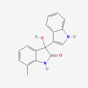 molecular formula C17H14N2O2 B4098541 3'-hydroxy-7'-methyl-1',3'-dihydro-1H,2'H-3,3'-biindol-2'-one 