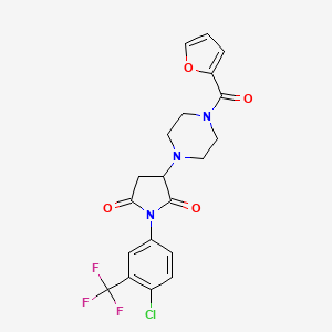 1-[4-Chloro-3-(trifluoromethyl)phenyl]-3-[4-(furan-2-ylcarbonyl)piperazin-1-yl]pyrrolidine-2,5-dione