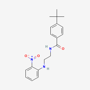 molecular formula C19H23N3O3 B4098551 4-tert-butyl-N-{2-[(2-nitrophenyl)amino]ethyl}benzamide 