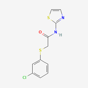 2-[(3-chlorophenyl)thio]-N-1,3-thiazol-2-ylacetamide