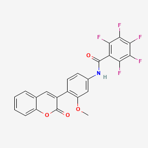 molecular formula C23H12F5NO4 B4098578 2,3,4,5,6-pentafluoro-N-[3-methoxy-4-(2-oxo-2H-chromen-3-yl)phenyl]benzamide 