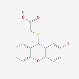 molecular formula C15H11FO3S B4098583 [(2-fluoro-9H-xanthen-9-yl)thio]acetic acid 