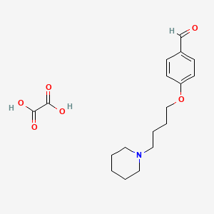 molecular formula C18H25NO6 B4098591 Oxalic acid;4-(4-piperidin-1-ylbutoxy)benzaldehyde 