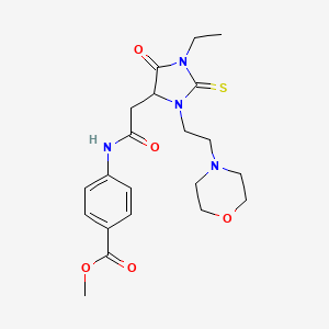 Methyl 4-[({1-ethyl-3-[2-(morpholin-4-yl)ethyl]-5-oxo-2-thioxoimidazolidin-4-yl}acetyl)amino]benzoate