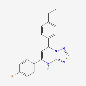 molecular formula C19H17BrN4 B4098599 5-(4-BROMOPHENYL)-7-(4-ETHYLPHENYL)-4H,7H-[1,2,4]TRIAZOLO[1,5-A]PYRIMIDINE 