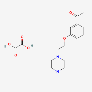 molecular formula C17H24N2O6 B4098622 1-[3-[2-(4-Methylpiperazin-1-yl)ethoxy]phenyl]ethanone;oxalic acid 