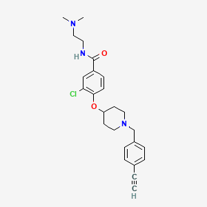 molecular formula C25H30ClN3O2 B4098644 3-chloro-N-[2-(dimethylamino)ethyl]-4-{[1-(4-ethynylbenzyl)-4-piperidinyl]oxy}benzamide 