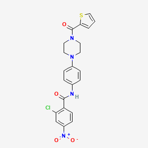 2-chloro-4-nitro-N-{4-[4-(thiophen-2-ylcarbonyl)piperazin-1-yl]phenyl}benzamide