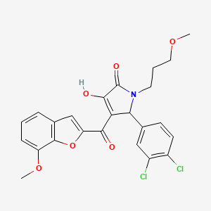 5-(3,4-dichlorophenyl)-3-hydroxy-4-(7-methoxy-1-benzofuran-2-carbonyl)-1-(3-methoxypropyl)-2,5-dihydro-1H-pyrrol-2-one