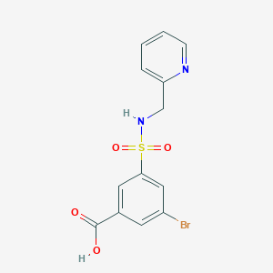 3-Bromo-5-(pyridin-2-ylmethylsulfamoyl)benzoic acid