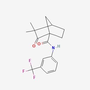 molecular formula C17H18F3NO2 B4098675 3,3-dimethyl-2-oxo-N-[3-(trifluoromethyl)phenyl]bicyclo[2.2.1]heptane-1-carboxamide 