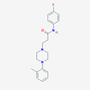 N-(4-fluorophenyl)-3-[4-(2-methylphenyl)piperazin-1-yl]propanamide