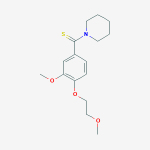 molecular formula C16H23NO3S B4098683 [3-Methoxy-4-(2-methoxyethoxy)phenyl]-piperidin-1-ylmethanethione 