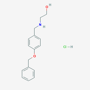 2-[(4-Phenylmethoxyphenyl)methylamino]ethanol;hydrochloride