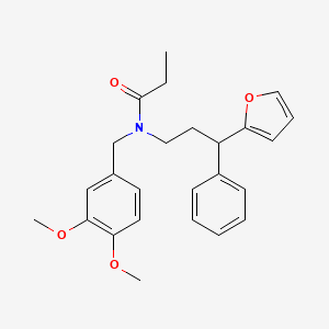 N-(3,4-dimethoxybenzyl)-N-[3-(2-furyl)-3-phenylpropyl]propanamide