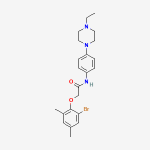 2-(2-bromo-4,6-dimethylphenoxy)-N-[4-(4-ethylpiperazin-1-yl)phenyl]acetamide