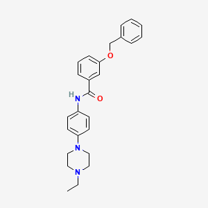 3-(benzyloxy)-N-[4-(4-ethyl-1-piperazinyl)phenyl]benzamide