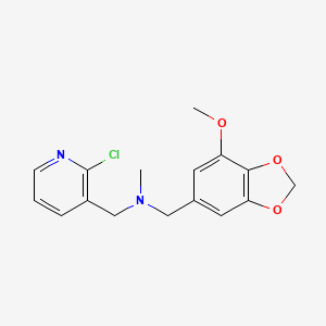 molecular formula C16H17ClN2O3 B4098777 1-(2-chloropyridin-3-yl)-N-[(7-methoxy-1,3-benzodioxol-5-yl)methyl]-N-methylmethanamine 