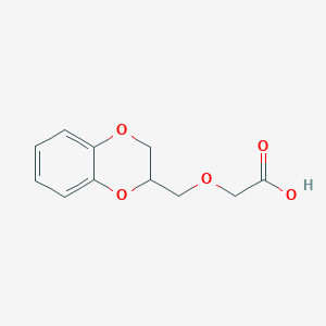 molecular formula C11H12O5 B409878 (2,3-二氢-苯并[1,4]二氧杂环-2-基甲氧基)-乙酸 CAS No. 876708-54-2