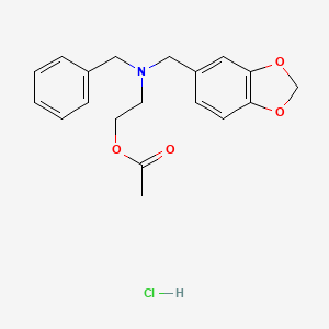 molecular formula C19H22ClNO4 B4098803 2-[1,3-Benzodioxol-5-ylmethyl(benzyl)amino]ethyl acetate;hydrochloride 