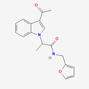 2-(3-acetylindol-1-yl)-N-(furan-2-ylmethyl)propanamide