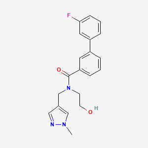 3'-fluoro-N-(2-hydroxyethyl)-N-[(1-methyl-1H-pyrazol-4-yl)methyl]biphenyl-3-carboxamide