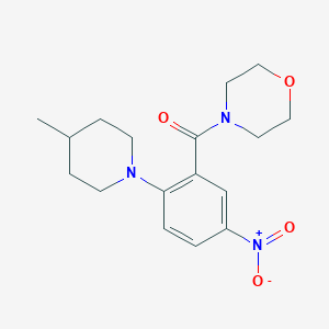 [2-(4-Methylpiperidin-1-yl)-5-nitrophenyl]-morpholin-4-ylmethanone