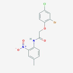 2-(2-bromo-4-chlorophenoxy)-N-(4-methyl-2-nitrophenyl)acetamide