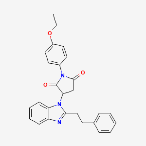 1-(4-ethoxyphenyl)-3-[2-(2-phenylethyl)-1H-benzimidazol-1-yl]pyrrolidine-2,5-dione