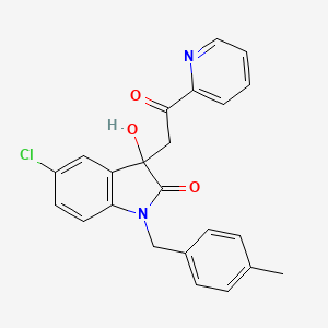 molecular formula C23H19ClN2O3 B4098856 5-chloro-3-hydroxy-1-(4-methylbenzyl)-3-[2-oxo-2-(pyridin-2-yl)ethyl]-1,3-dihydro-2H-indol-2-one 