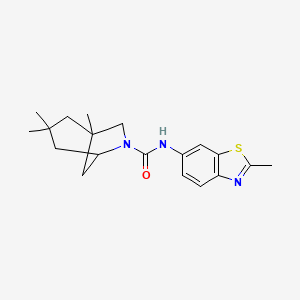 molecular formula C19H25N3OS B4098874 1,3,3-trimethyl-N-(2-methyl-1,3-benzothiazol-6-yl)-6-azabicyclo[3.2.1]octane-6-carboxamide 