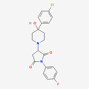 3-[4-(4-Chlorophenyl)-4-hydroxypiperidin-1-yl]-1-(4-fluorophenyl)pyrrolidine-2,5-dione