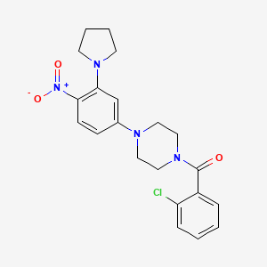 1-(2-chlorobenzoyl)-4-[4-nitro-3-(1-pyrrolidinyl)phenyl]piperazine