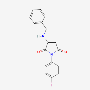 molecular formula C17H15FN2O2 B4098921 3-(Benzylamino)-1-(4-fluorophenyl)pyrrolidine-2,5-dione 