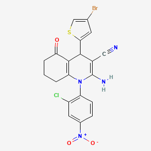 2-amino-4-(4-bromo-2-thienyl)-1-(2-chloro-4-nitrophenyl)-5-oxo-1,4,5,6,7,8-hexahydro-3-quinolinecarbonitrile