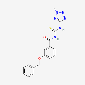 molecular formula C17H16N6O2S B4098955 N-[(2-methyltetrazol-5-yl)carbamothioyl]-3-phenylmethoxybenzamide 