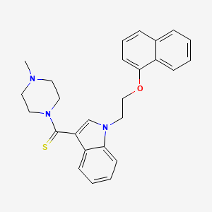 molecular formula C26H27N3OS B4098962 3-[(4-methyl-1-piperazinyl)carbonothioyl]-1-[2-(1-naphthyloxy)ethyl]-1H-indole 