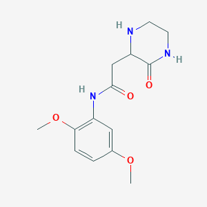 molecular formula C14H19N3O4 B4098969 N-(2,5-dimethoxyphenyl)-2-(3-oxopiperazin-2-yl)acetamide 