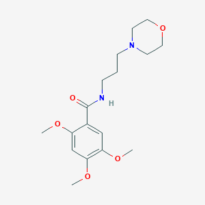 molecular formula C17H26N2O5 B4098980 2,4,5-trimethoxy-N-(3-morpholin-4-ylpropyl)benzamide 