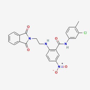 N-(3-chloro-4-methylphenyl)-2-[2-(1,3-dioxoisoindol-2-yl)ethylamino]-5-nitrobenzamide