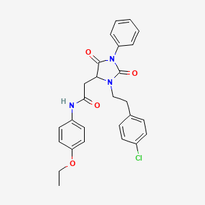 2-{3-[2-(4-chlorophenyl)ethyl]-2,5-dioxo-1-phenylimidazolidin-4-yl}-N-(4-ethoxyphenyl)acetamide