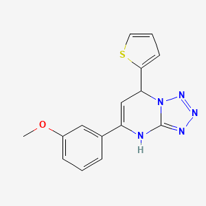 molecular formula C15H13N5OS B4099017 5-(3-Methoxyphenyl)-7-(thiophen-2-yl)-4,7-dihydrotetrazolo[1,5-a]pyrimidine 