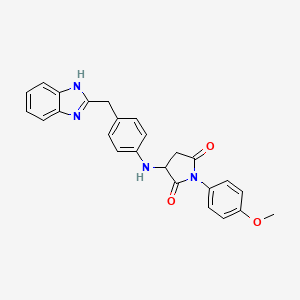 3-{[4-(1H-benzimidazol-2-ylmethyl)phenyl]amino}-1-(4-methoxyphenyl)-2,5-pyrrolidinedione