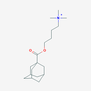 molecular formula C18H32NO2+ B409903 4-[(1-adamantylcarbonyl)oxy]-N,N,N-trimethyl-1-butanaminium 