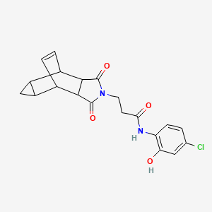 N-(4-chloro-2-hydroxyphenyl)-3-(1,3-dioxooctahydro-4,6-ethenocyclopropa[f]isoindol-2(1H)-yl)propanamide